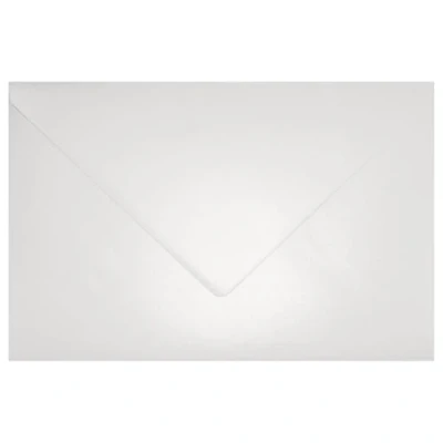 Image of Netuno 25 large pearlescent White envelopes DIN C5 162x229mm 6.38x9.01 inches 120gsm Aster Metallic gummed pointed flap no window for invitation wedding Christmas birthday greeting cards voucher