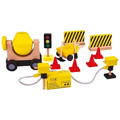 Image of Tidlo Wooden Construction Playset Building Site Set