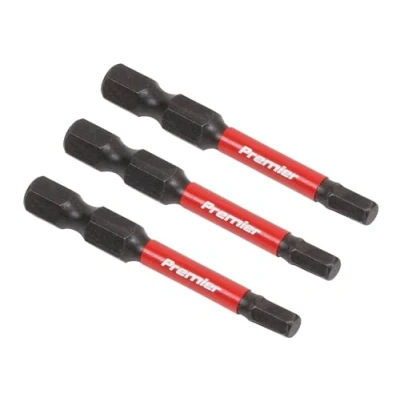 Image of Sealey Premier Hex 4mm Impact Power Tool Bits 50mm 3pc