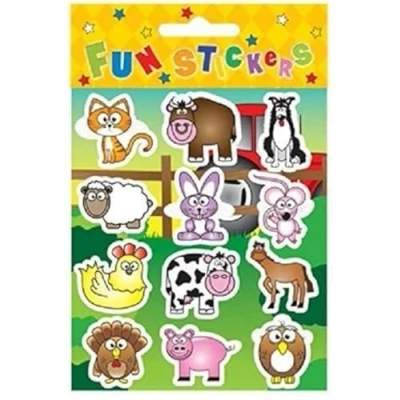 Image of HENBRANDT 10 Sheets of 12 Farm Animal Stickers
