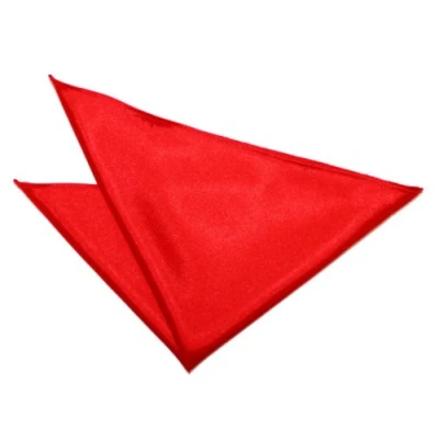 Image of DQT Men Red Solid Plain Stripe Floral Paisley Polka Dot Pocket Square Satin