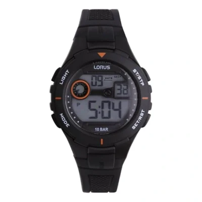 Image of Lorus Men&#039;s Digital Quartz Watch with Silicone Strap R2381PX9, black