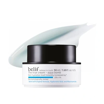 Image of belif The true cream aqua bomb Deeply hydrating, gel like texture with hyaluronic acid, niacinamide &amp; squalane, restores skin barrier, Korean beauty, skincare (50ml)