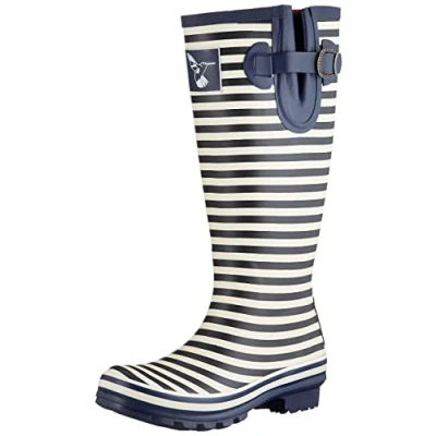 Image of Evercreatures Womens Bristol Wellington Boots 10BRS07 Blue 7 UK, 40 EU Regular