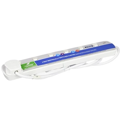 Image of Status 6 Gang 2M Individually Switched Extension Socket with Neon Indicator