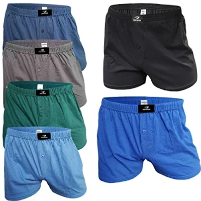 Image of SGS 6 or 10 Pack of Cotton Boxer Shorts for Men, Men who Appreciate Loose, Comfortable Pants. Underwear with Premium Quality Men&#039;s Pants as