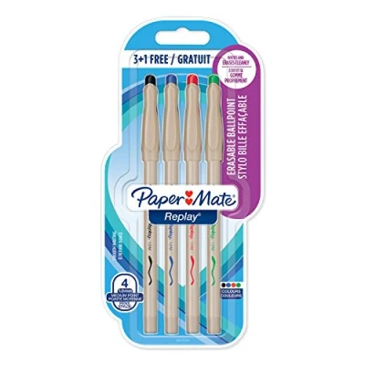 Image of Paper Mate 2027763 Replay Erasable Ballpoint Pen (Pack of 4)