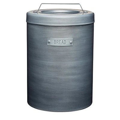 Image of Industrial Kitchen Bread Bin Steel Grey