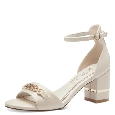 Image of MARCO TOZZI Women&#039;s 2 88305 42 Heeled Sandal, Cream, 5.5