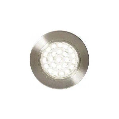 Image of Culina Pozza LED Recessed Under Cabinet Light 1.5W Warm White Opal and Satin Nickel