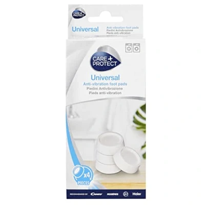 Image of CARE+PROTECT 35602742 Anti Vibration Rubber Foot Pads, for Washing Machines and Dryers, Reduce &amp; Noise, Improve Stability, White