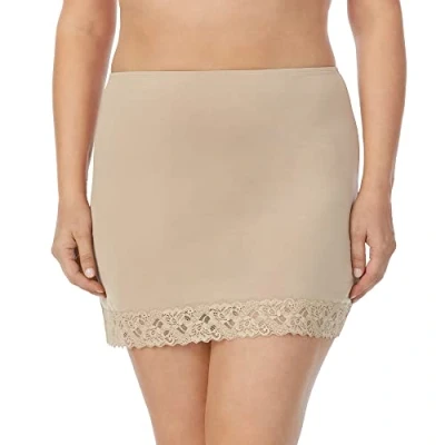 Image of Jones New York Women&#039;s Silky Touch 16 Anti Cling Above Knee Half Slip, Nude, Medium