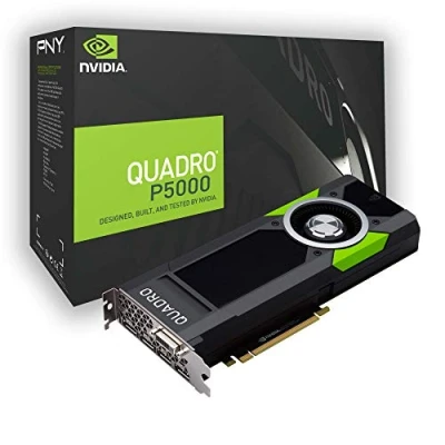 Image of PNY Quadro P5000 Professional Graphic Card 16GB GDDR5 PCI Express 3.0 x16, Dual Slot, 4x DisplayPort, 1x DVI I DL, 5K Support, Ultra quiet active fan