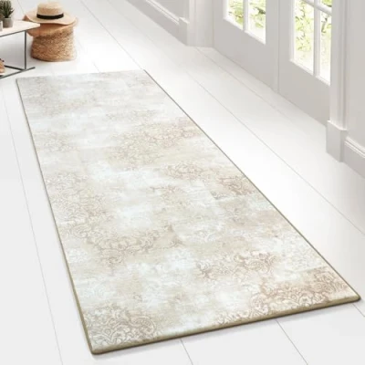 Image of Design Carpet Runner Rug Floor Mat, Non Slip Mat for Kitchen Hallway Living Room Bedroom Vintage Ornament Classic Modern (80 x 200 cm, Davoli)