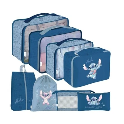 Image of ARDITEX LILO &amp; STITCH Travel Set 8 Piece Luggage Organizer