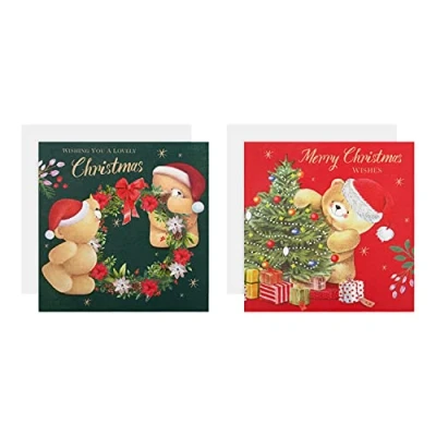 Image of Hallmark Charity Christmas Cards Pack of 16 in 2 Festive Forever Friends Designs