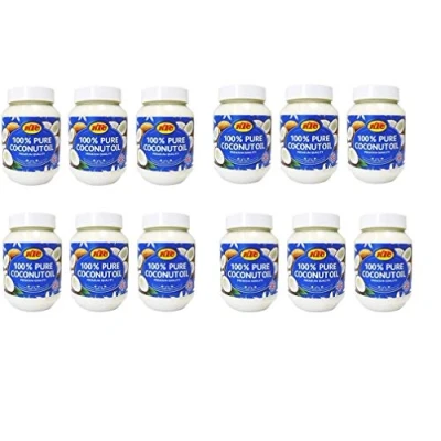 Image of KTC 100% Pure Coconut Multipurpose Oil 500ml Jar for Hair, Cooking, Moisturiser Use &amp; Indian Curries 12 Pack