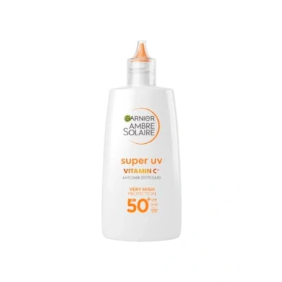 Image of Garnier Ambre Solaire Daily UV Fluid, SPF50+, Corrects &amp; Prevents Dark Spots, Boosts Glow, Invisible Finish, Super Vitamin C, 40ml