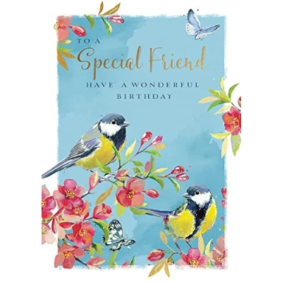 Image of To A Special Friend Blue Tits Birthday Card The Wildlife Range Greeting Cards GH1094