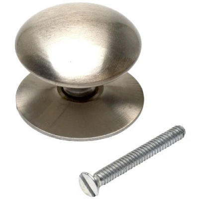 Image of Merriway® BH01100 Satin Chrome Victorian Style Cabinet Cupboard Door Knob, 25 mm (1 inch)