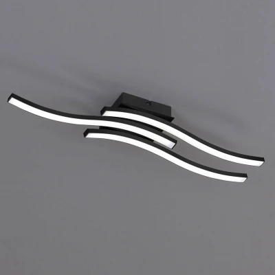 Image of Reality Leuchten Route R62473132 LED Ceiling Light Matt Black Includes 3X 5 Watt LEDs