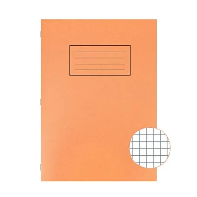 Image of 5 Silvine Orange A4 Squared Maths School Exercise Books EX113