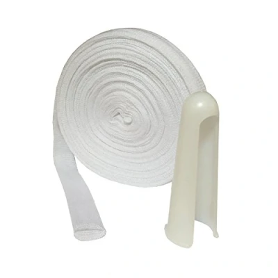 Image of Steroplast 2 METRES OF STEROGAUZE SIZE 01 TUBULAR FINGER CUT WOUND DRESSING GAUZE BANDAGE &amp; APPLICATOR FOR SMALL THIN ADULT FINGERS 1.5CM