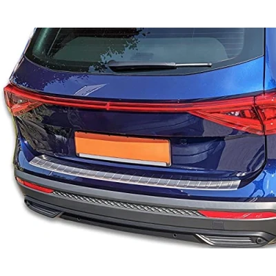 Image of Boot Sill Protector Matte Stainless Steel Compatible with Seat Tarraco Type KN from 2018 Onwards Premium Quality RECAMBO