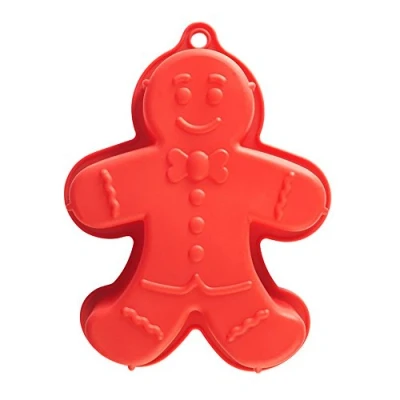 Image of Mason Cash 2007.954 Silicone Gingerbread Man Cake Mould, Orange