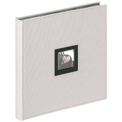 Image of walther Design Photo Album Beige Grey 30 x cm Linen with Cover Punching, Black and White FA 217 D