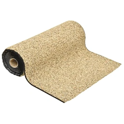 Image of vidaXL Stone Liner, Natural Sand Colour 500x60 cm, Nonwoven PP Fleece, Cuttable, Drinkwater Safe Glue, Ideal for Garden Ponds or Streams