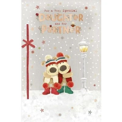 Image of UK Greetings Boofle Daughter and Her Partner Christmas Card For a Very Special