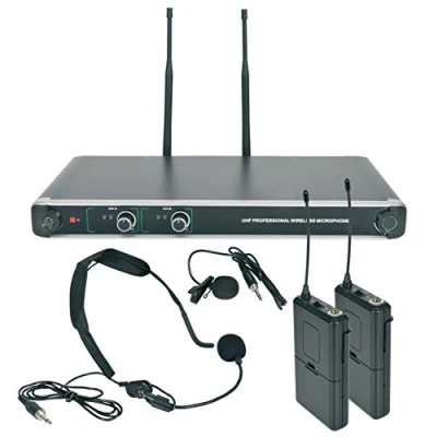 Image of Chord Wireless Dual Beltpack Microphone System UHF