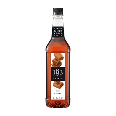 Image of 1883 Maison Routin Premium Caramel Syrup for Coffee, Hot Chocolate &amp; Milkshakes PET 1L