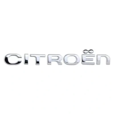 Image of Car Metal Emblem Sticker Letters, for Citroen C1 C2 C3 C4 C5 C6 C8 Front Grille,Front Trunk, Replacement Adhesive ABS,Letters Sign Badge Accessories