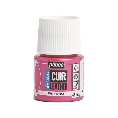 Image of PEBEO Setacolor Leather Acrylic Paint for and Leatherette Customization Bag, Shoe, Sneaker Scratch resistance, folds, rubbing Duochrome Effect Pink/Blue 45 ml