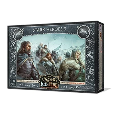 Image of CMON A Song of Ice and Fire Tabletop Miniatures Game Stark Heroes III Box Set Expand Your Forces with Iconic Heroes! Strategy for Adults, Ages 14+, 2+ Players, 45 60 Min Playtime, Made