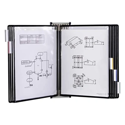 Image of Tarifold TAA414107 A4 Wall Unit with 10 Pockets Black
