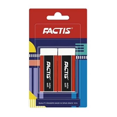 Image of Blister Pack of 2 ES20 Erasers for Fine Arts FACTIS®