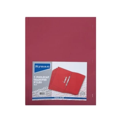 Image of Ryman Spring Transfer Files Foolscap Pack of 5