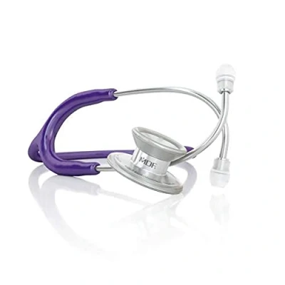 Image of MDF MD One Epoch Lightweight Titanium Stethoscope, Adult, Purple Tube, Silver Chestpiece Headset, MDF777T08