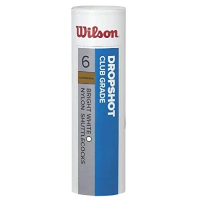Image of Wilson Dropshop Tube Shuttlecocks , White, One Size, 6 Pack