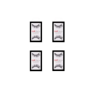 Image of R ed Cherry Eyelashes # 217 Multipack (4 Pairs) Professional Real Hair for a Natural Look