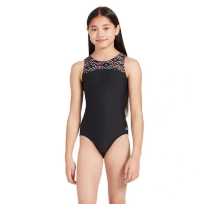 Image of Zoggs Infinity Back Girls Swimwear Black, 26