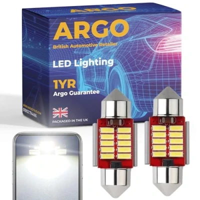 Image of 31mm 239 C5W 272 Festoon led Car Bulb 12 Smd interior lights Bright Xenon White T4W License Number Plate Dome Reading Map Lamps Boot Footwell 12v