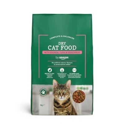Image of by Amazon Complete Dry Cat Food with Salmon, Tuna and Vegetables, 1 pack of 3kg