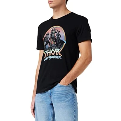 Image of Marvel Men&#039;s Metlatmts001 T Shirt, Black, S