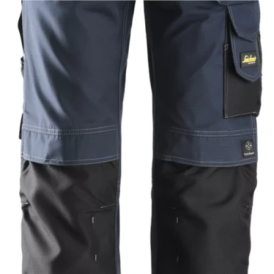 Image of Snickers Craftsmen Holster Pockets Trousers, Rip Stop Navy/Black 58