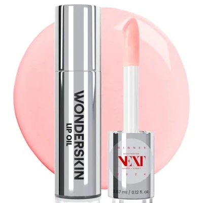 Image of Wonderskin Lip Rehab Serum Oil Tinted Stain, Hydrating, Moisturizing, and Non Sticky Coral Pink Tint for Dry Lips (Lover)