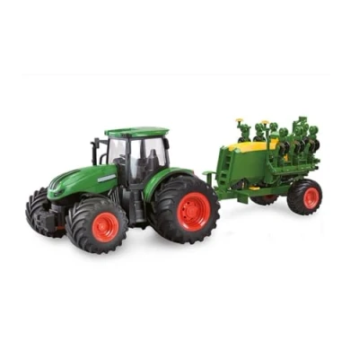 Image of Korody K 6646K 1:24 TRACTOR WITH SEEDING TRAILER RC, Green